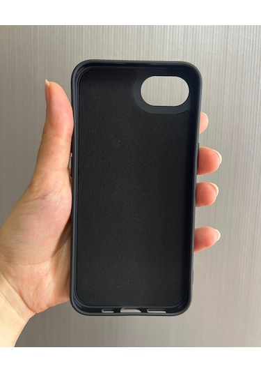 İphone 16e Uyumlu Logolu İçi Kadife Silikon Lansman Kılıf