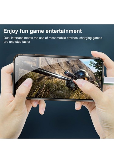 12w Pd Usb-c / Type-c - 8 Pin Veri Kablosu, Kablo Uzunluğu: 1m Yeşil