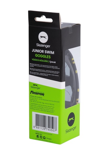 Slazenger Junior Yüzücü Gözlüğü Gl7 Smokeblkblkyellow Siyah