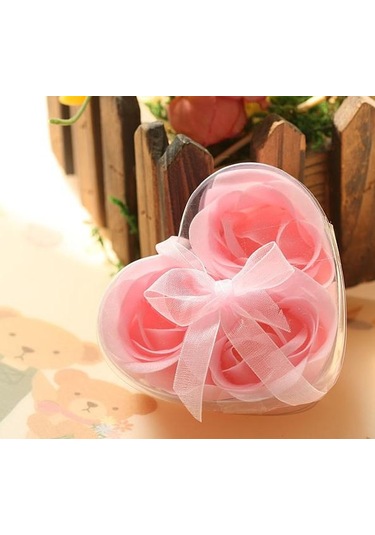 Büro Ev Ofis Hediyesi İçin Mini Kalp Kutulu Gül Motif Sabun