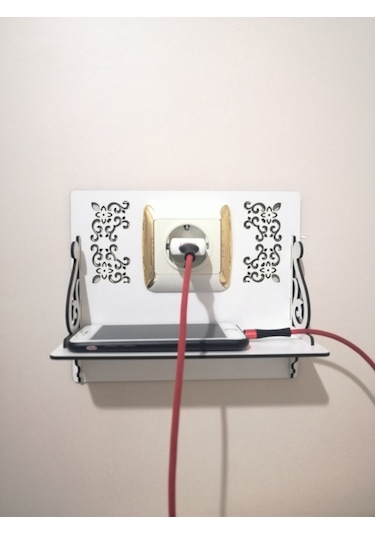 Ahşap Priz Telefon Tutucu