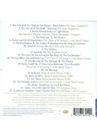 The Royal Wedding - The Official Album Cd