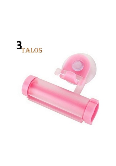 Pembe Talos Tüp Sıkacağı Sarma Tutucu Diş Macunu Kolay Dağıtıcı Banyo Pembe