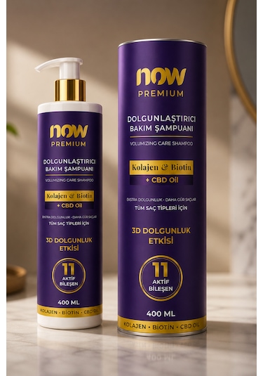 Now Premium Kolajen & Biotin Dolgunlaştırıcı Bakım Şampuanı 400 ML