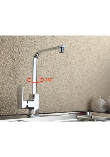 Sardıcı Yüksek Gövde Kare Mutfak Bataryası Sıcak Soğuk Çift Su Girişli