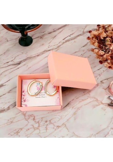 Alerji Yapmaz Kararmaz Altın Kaplama Çelik Halka Küpe