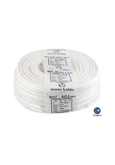 Öznur Kablo 4 X 2.5 Nym Kablo Antigron 100 Metre Bakır