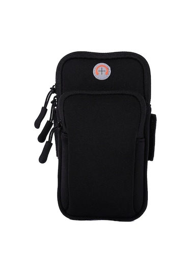 Mufunye Spor Ve Outdoor Aktivite İçin Su Geçirmez Kol Çantası - Evrensel Telefon Koruyucu Kılıfı Koşu, Bisiklet, Kamp - Siyah Siyah