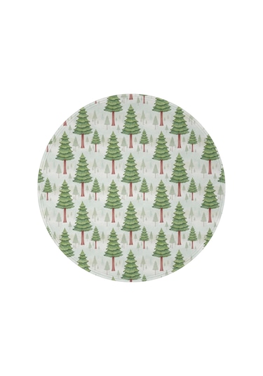 Noel Desenli 47 İnç Yuvarlak Flanel Battaniye, Yetişkin Ve Çocuk İçin, Yumuşak, Rahat Ve Hafif Noel Çam Ağacı