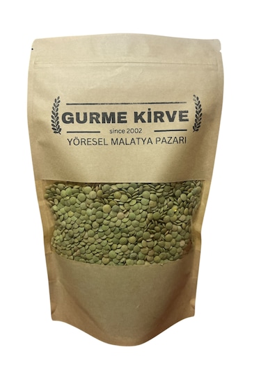 Gurme Kirve Yeşil Katkısız Doğal Mercimek 1 KG