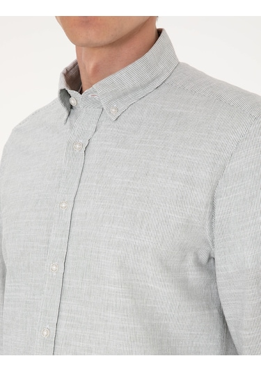 Pierre Cardin Erkek Yeşil Gömlek Desenli 50307101-vr054 Yeşil
