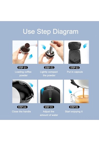 Dancemonkey Paslanmaz Çelik Yeniden Doldurulabilir Kahve Kapsülü - Dolce Gusto Uyumlu Diğer Modeller İçin Diğer