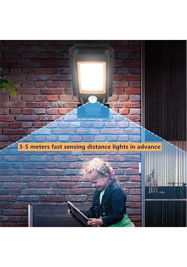 Cbtx Bahçe Aydınlatma 120 Cob Solar Lamba Gövde İndüksiyon Duvar Lambası Led Dış Mekan Su Geçirmez Aydınlatma Sokak Lambası Yeşil Kenar