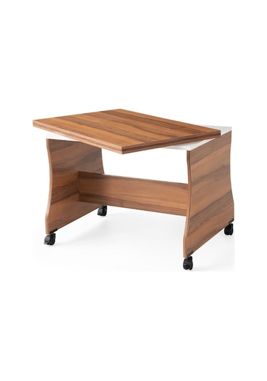 Bade Tekerlekli Açılır Orta Sehpa 60 95cm Demonte Ceviz