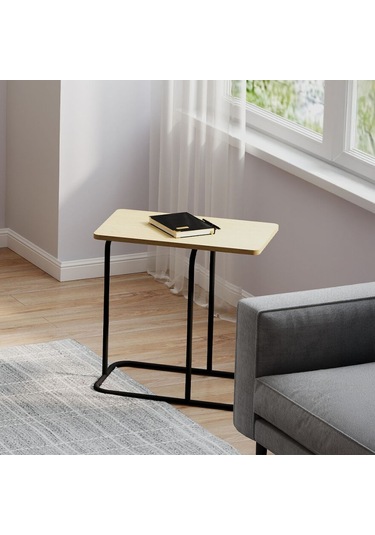 Stix Çok Amaçlı Sehpa - Ceviz / Siyah 50x30x50 Cm