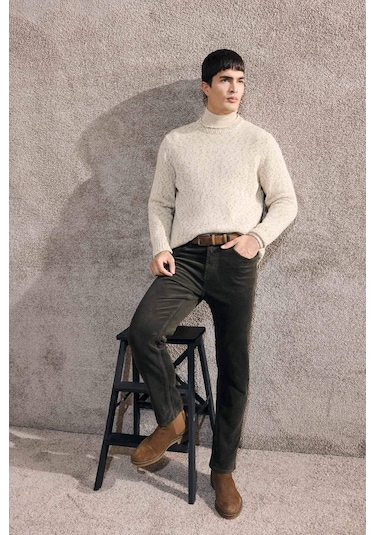 Defacto Regular Fit Fitilli Kadife Pantolon F3800ax25aukh324 Haki-kh324 Defacto Regular Fit Fitilli Kadife Pantolon F3800ax25aukh324 Haki-kh324