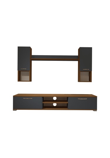 Decoraktiv Eko 5da Mdf Dvd Tv Ünitesi Tv Sehpası Ceviz - Antrasit