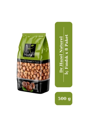 Drhazel Naturel Çiğ İç Fındık 500 G X 8 Paket 500 G