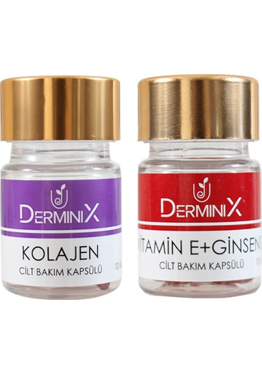 Derminix Kolajen + E Vitamini Ginseng Kapsül 2 x 10'lu