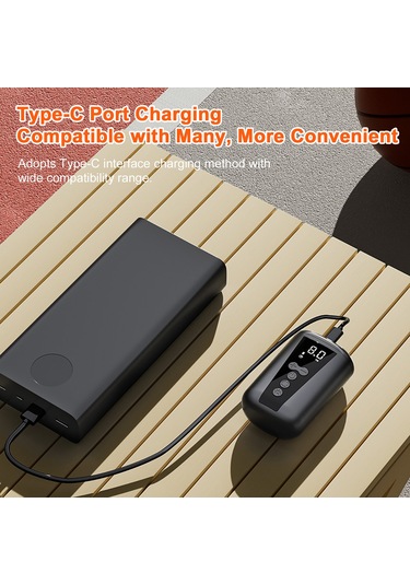 Kangvka Otomatik Durdurmalı Şarjlı Top Pompası - Basketbol, Futbol, Voleybal İçin Taşınabilir 2000mah Bataryalı