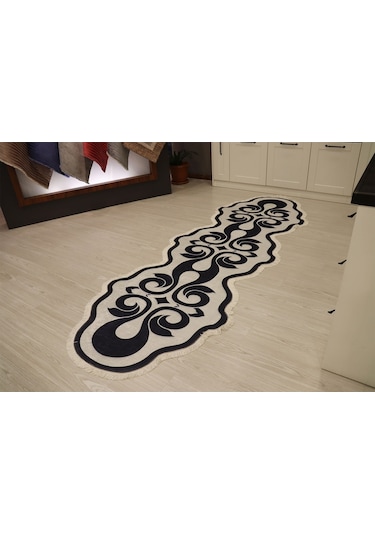 Dekoratif Koridor Paspası Yolluk Deri Kaymaz Taban Mutfak Halısı