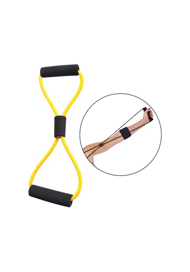 Dolıty 8 Şekilli Direnç Bandı Elastik Halat Ev Sarı Sarı