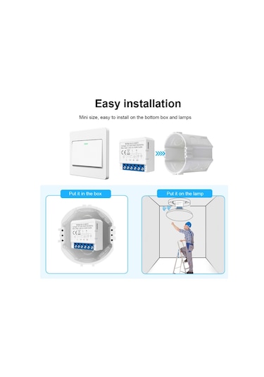 Avatto 2 Kanallı Tuya Wifi Anahtarı Modülü Ile Çift Yönlü Kontrol