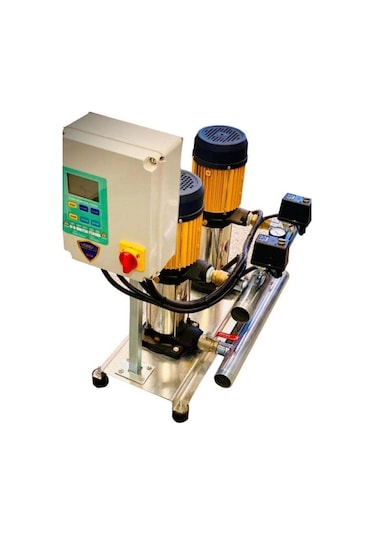 Vkp Vd S/s 7-04 2x Pompalı 1.5 Hp 380v Çelik Fanlı Dikey Milli Dreambox Panolu Paket Hidrofor