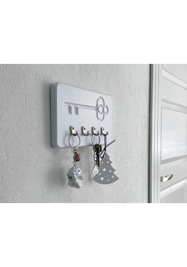 Woodcraft Mini Anahtar Askısı, Askılık, Anahtarlık (515857809) Beyaz