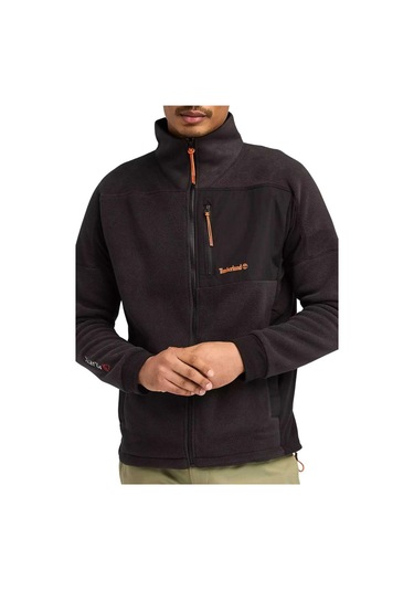 Timberland Polartec Mix Media Full Zip Fleece Erkek Polar Siyah