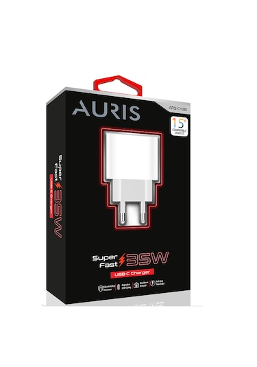 Auris ARS-CH38 35 W İphone Uyumlu Usb C / Type C Şarj Başlığı Adaptörü Pd Kafa