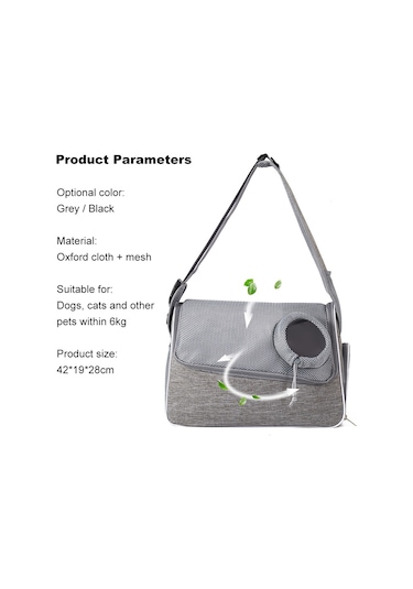 Moveevo Portatif Kedi/köpek Taşıma Çantası: Nefes Alabilir, Havalandırmalı Omuz Çantası