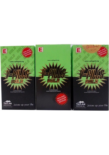V-Pills Gold Bitkisel 60 Kapsül 3 Kutu