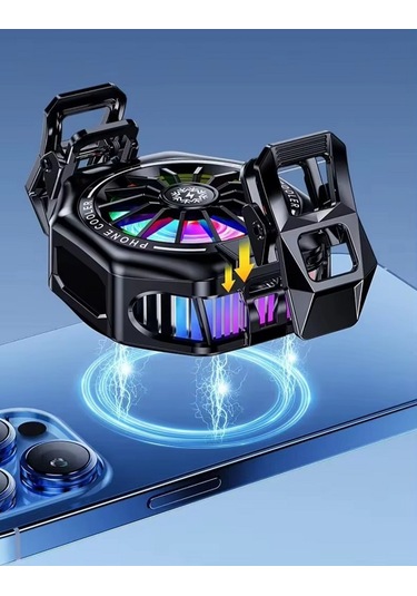 Bl-01 Manyetik Cep Telefon Soğutma Fanı Radyatör Soğutucu Kablolu Işıklı Dereceli