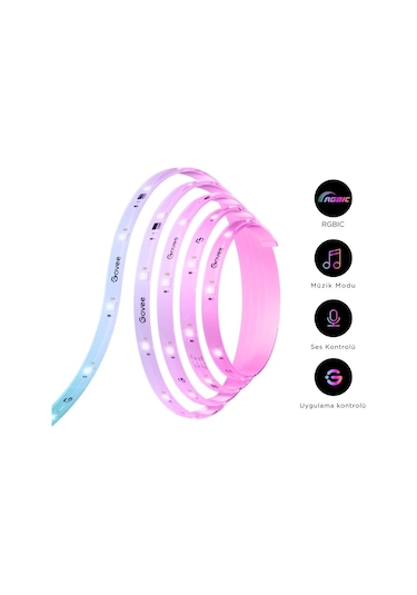 Govee Şerit Işık S Wi-fi Ve Bluetooth Destekli, Alexa Ve Google Assistant Uyumlu H612acd1 Çok Renkli