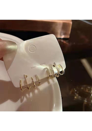 Ximistore9 2022 Yeni Stil Gümüş 925 İğne Kore Kolye, Minimalist Zeka Kadın Küpe, Kaliteli轻奢 Moda Aksesuar, Altın Renk, Toptan Satış Diğer