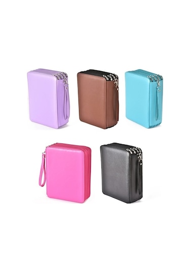 Willowhaven 184 Delik Sanat Depolama Kalem Kutusu Çok Renkli Eskiz Kalem Renk Kurşun Büyük Kapasiteli Kırtasiye Kutusu Siyah Siyah