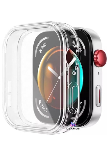 Huawei Watch Fit 3 Uyumlu Şeffaf Silikon Kasa Ve Ekran Koruyucu