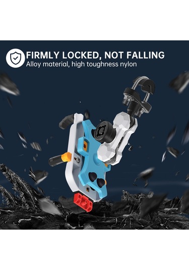 Wezone Su Geçirmez, Çalıntıya Karşı Koruma, 360 Dönebilen Motosiklet Telefon Tutucu - 3.5-6.5 İnç Telefonlar İçin Siyah