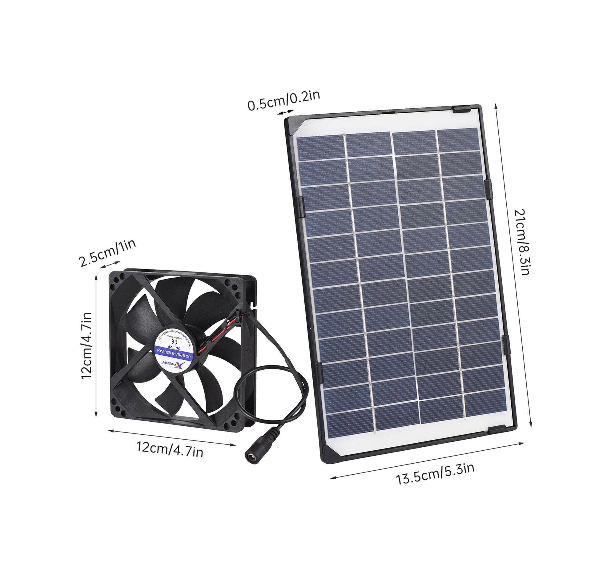 Moveevo 12v 6w Güneş Enerjili Evcil Hayvan Soğutma Fanı, 3 Metre Kablolu, 87.18 Cfm Hava Akışı