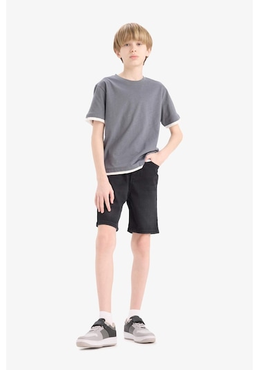 DeFacto Erkek Çocuk Jean Şort D7898A825SPNM40