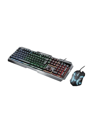 22895 Gxt845 Tural Kablolu Gaming Klavye Ve Mouse Set