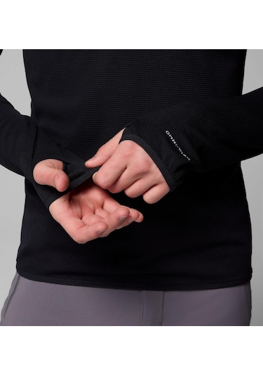 Columbia Columbıa Tech Traıl Utılıty Warm Ls Crew Erkek Sweatshırt 2136881-010 Siyah