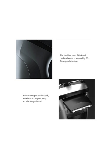 Mufunye 3d Elektrikli Tıraş Makinesi Yedek Başlığı - Yüksek Verimli Ultra İnce Kesici, Otomatik Bileme