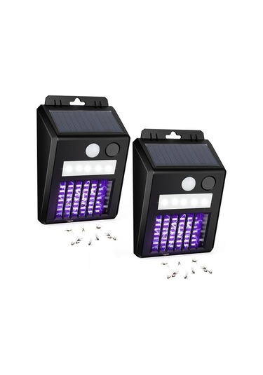 Besthome1 Kahverengi Güneş Enerjili Böcek Yakalayıcı, Gece Işıklı, Su Tamamen Geçirmez, Dayanıklı Ve Kolay Yerleştirilebilir