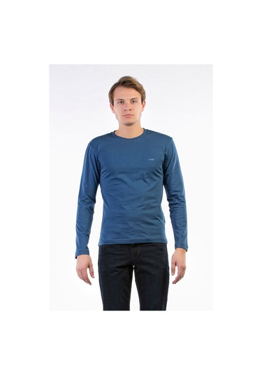 Vigoss Battal Erkek Sweatshırt B44221-03370 - Koyu İndigo