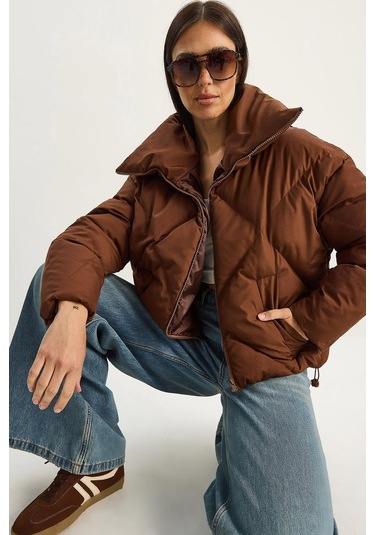 Shade Kadın Oversize Şişme Mont 10191065 - Acı Kahve Kahverengi