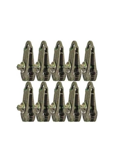 Bloomnest Siyah/kamuflaj Çadır Kelepçesi 80x15x35mm - 10'lu Paket - Dayanıklı Haki Yüksek Kalite Haki