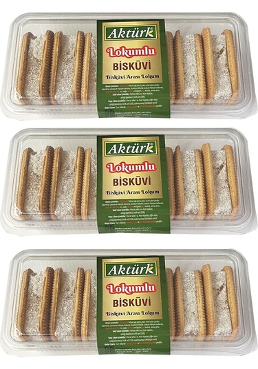 Aktürk Lokumlu Bisküvi 300 Gr X 3 Adet