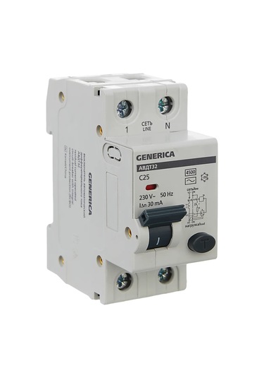 Generica Otomatik Diferansiyel Akım Şalteri C25 201764077
